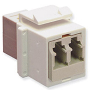 International Connectors and Cable Module Fiber Optic LC Duplex White - IC107LC2WH