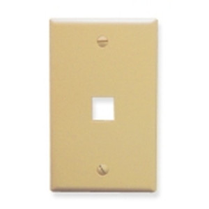 International Connectors and Cable Face Plate Flat 1-GANG 1-PORT Ivory - IC107F01IV