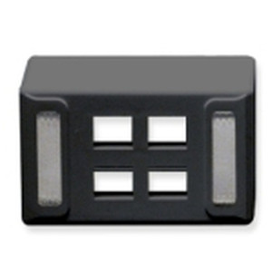 International Connectors and Cable Face Plate Furniture Univ 4- Port Black - IC108UF4BK