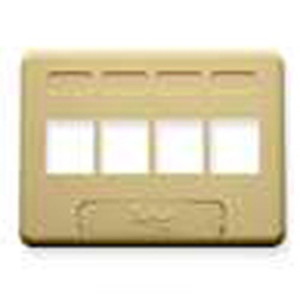 International Connectors and Cable Face Plate Furniture NEMA 4-PORT Ivory - IC107FN4IV