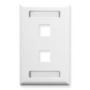 International Connectors and Cable Face Plate ID 1-GANG 2-PORT White - IC107S02WH