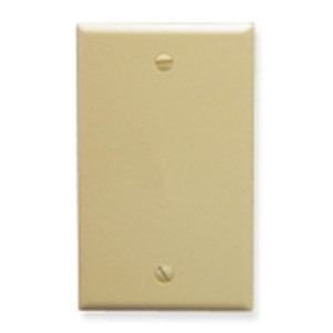 International Connectors and Cable Face Plate 1 Gang Blank Ivory - IC630EB0IV