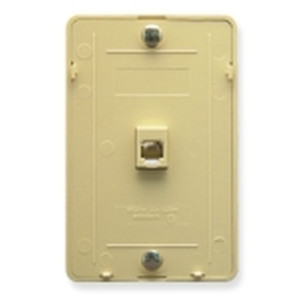 International Connectors and Cable Wall Plate Telephone 6P6C Ivory - IC630DB6IV