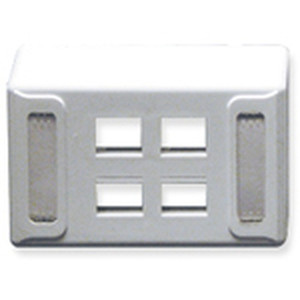 International Connectors and Cable Face Plate Furniture Univ 4- Port White - IC108UF4WH