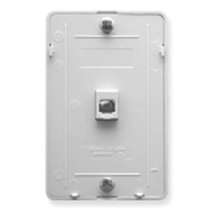 International Connectors and Cable Wall Plate Telephone 6P6C White - IC630DB6WH