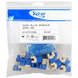 International Connectors and Cable Module Cat 5E HD 25 PK Blue - IC107F5CBL