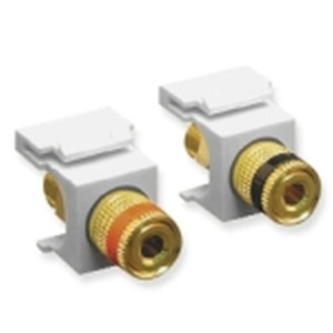 International Connectors and Cable Module Binding Post Gold Plated White - IC107PMGWH
