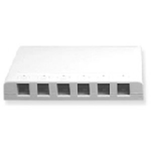 International Connectors and Cable Surface Mount Box 6-PORT White - IC107SB6WH