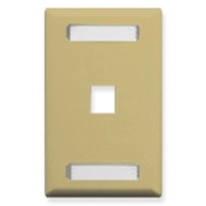 International Connectors and Cable Face Plate ID 1-GANG 1-PORT Ivory - IC107S01IV