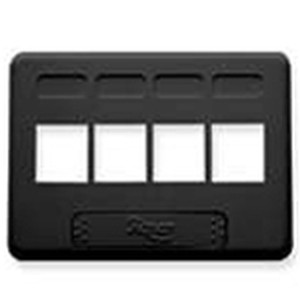 International Connectors and Cable Face Plate Furniture NEMA 4-PORT Black - IC107FN4BK