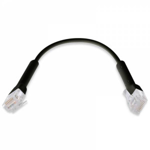 Ubiquiti Cat6 RJ45 patch cable 0.3M short length black U-CABLE-PATCH-0.3M-RJ45-BK