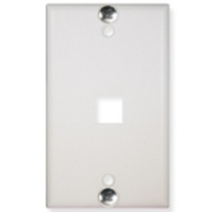 International Connectors and Cable Wall Plate Phone Flush 1-PORT White - IC107FFWWH