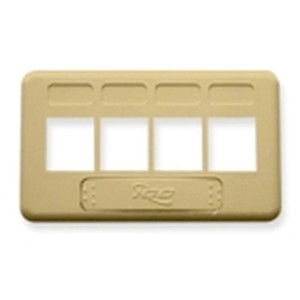 International Connectors and Cable Face Plate Furniture TIA 4-PORT Ivory - IC107FT4IV