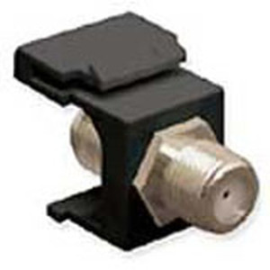 International Connectors and Cable Module F-Type Nickel Plated Black - IC107B5FBK