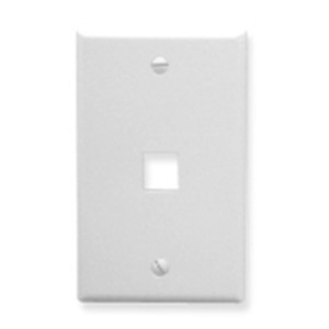International Connectors and Cable Face Plate Oversized 1-PORT White - IC107LF1WH