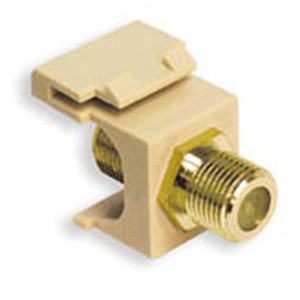 International Connectors and Cable Module F-Type Nickel Plated Ivory - IC107B5FIV