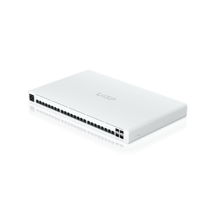Ubiquiti UISP-S-PRO 24-Port Managed Gigabit PoE Switch front view with ports