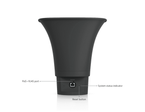 UP-AI-HORN-SPEAKER-B Ubiquiti PoE horn speaker connector and cable ports