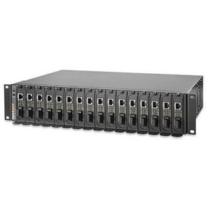 Signamax FO-065-1185 - 16-Bay Rack Mount Media Converter Chassis with Redundent Power Supplies