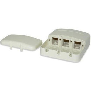 Signamax 3-Port Surface Mount Tamper Proof Box Ivory - SMKT-3