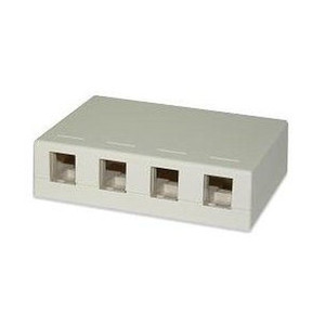 Signamax 4-Port Surface Mount Box Ivory - SMKL-4