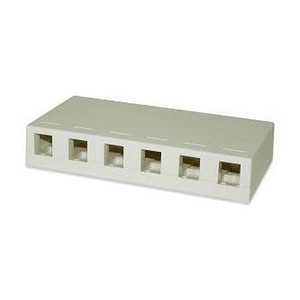 Signamax 6-Port Surface Mount Box Ivory - SMKL-6