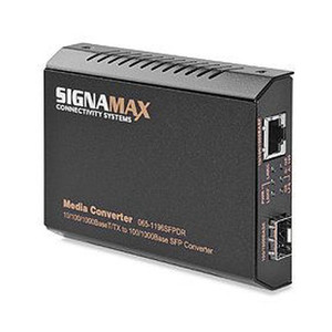 Signamax 10/100/1000 to 1000Base/100BseSFP Media Converter 110V - 065-1196SFPDR