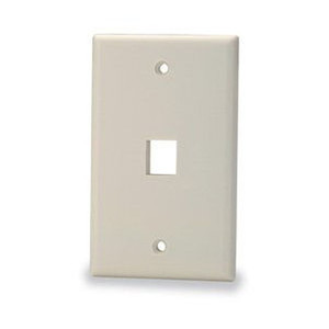 Signamax 1-Port Single Gang Faceplate w/o Labeling Light Ivory - SKF-1