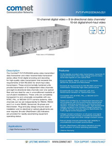 ComNet FVT120S1 Fiber Video Transmitter