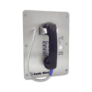 Code Blue 70110 LS1000 Single Button Phone - Clear Coat