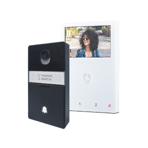 Comelit HFX-700B Single Button A/V 2 Wire Intercom Kit