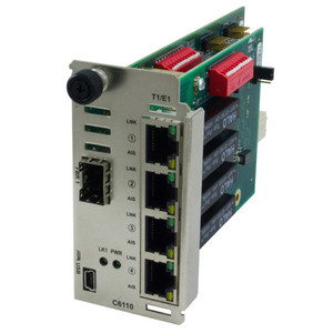 Transition Networks C6110-1040 Media Converter 4x T1/E1