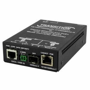 Transition Networks EO2PD4052-111 Gigabit PoE+ Fiber Media Converter