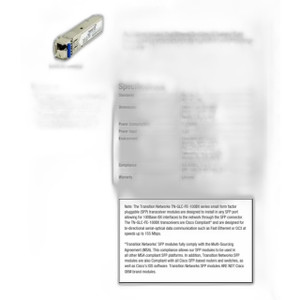 Transition Networks TN-GLC-FE-100EX-RGD SFP Gigabit Single Mode