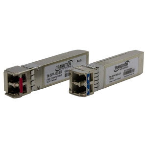 TN-SFP-10G-D-10 10 Gigabit SFP transceiver connector detail by Transition Networks