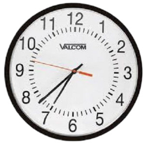 Valcom V-AW16BLP 16 Inch Wall Mount Clock with Microphone Support