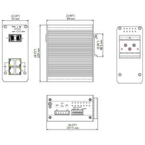 Geovision GV-POE0410 4-Port PoE+ Switch