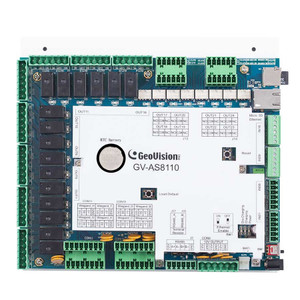 Geovision GV-AS8110 AS-GV810 surveillance controller front view with ports and display panel