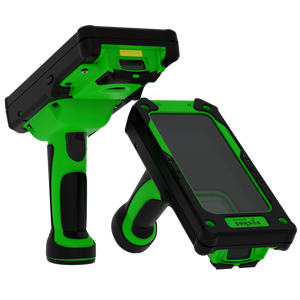 Socket Mobile CX4614-3880 laser barcode scanner with ergonomic grip and scanning window detail