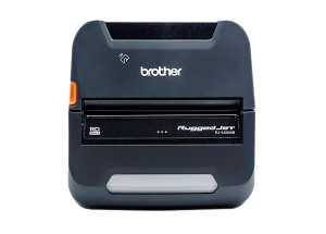 Brother RJ4250WB mobile direct thermal label printer with compact white design and roll feed system