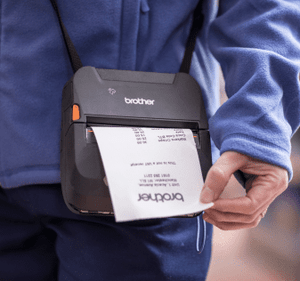 Brother LB3787-002 thermal paper side angle showing label and packaging details