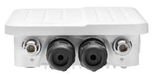 Cradlepoint TAA-BE03-1855-5GC-GN 5G wideband router front view with ports and LED indicators