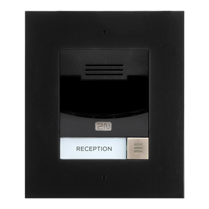 2N IP Solo Flush Mount, Black, 01303-001, Front