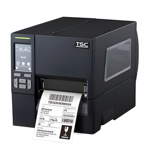 TSC T42R4-120-1 thermal printer side angle showing paper roll compartment