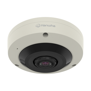 Hanwha XNF-8010R 6MP 360° panoramic fisheye surveillance camera with wide-angle lens