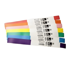 Zebra 10012712-1 ZBAND FUN red wristband roll 350 pack front view