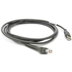 Zebra CBA-R10-S07ZBR serial cable packaging and included accessories