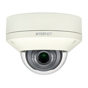 Hanwha XNV-L6080 infrared lens detail with varifocal adjustment mechanism