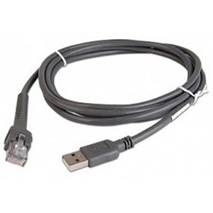 Zebra CBA-U43-S07ZAR 7 foot power cable coiled product shot