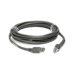 Zebra CBA-UF1-S07ZAR Shielded USB-to-RJ-45 Cable 6.6ft (view 3)
